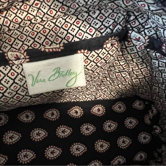 Vintage VERA BRADLEY Classic Black 2006 Little Betsey Red White Floral Zipper - Picture 13 of 14